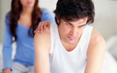 Schending van de erectiele functie bij een man met prostatitis